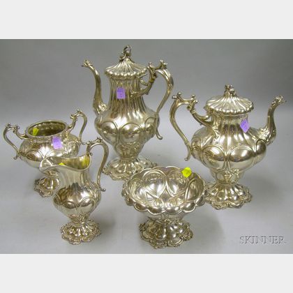 Five-Piece Reed & Barton Silver Plated Tea and Coffee Service