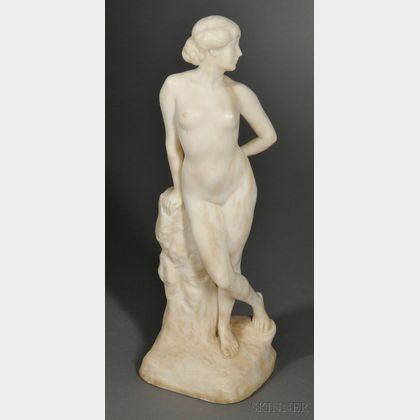 Alabaster Figure of a Nude Woman