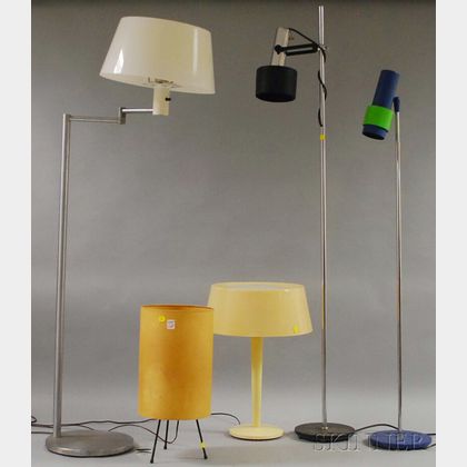 Five Modern Floor and Table Lamps