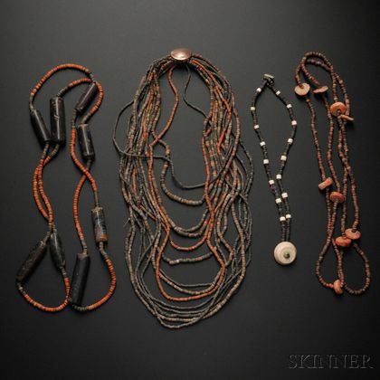 Four Pre-Columbian Beaded Necklaces