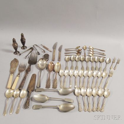 Assorted Group of Sterling Silver and Silver-plated Flatware