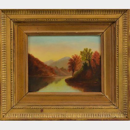 American School, 19th/20th Century Autumn Landscape with Quiet River