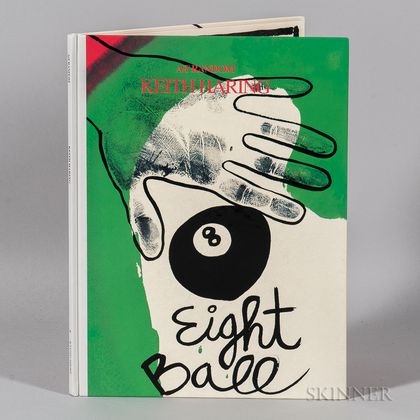 Keith Haring (American, 1958-1990) Autographed Copy of the Book Eight Ball