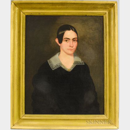 Attributed to Joseph Chandler (American, 1813-1884) Portrait of Rosannah Mitchell.
