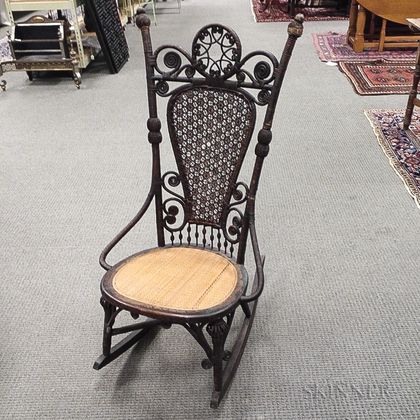 Aesthetic Movement Wicker Rocking Chair