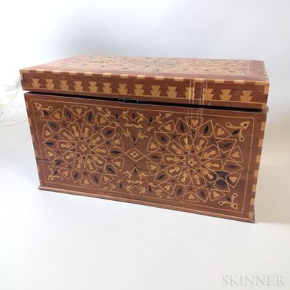 Ornately Inlaid Exotic Wood Box