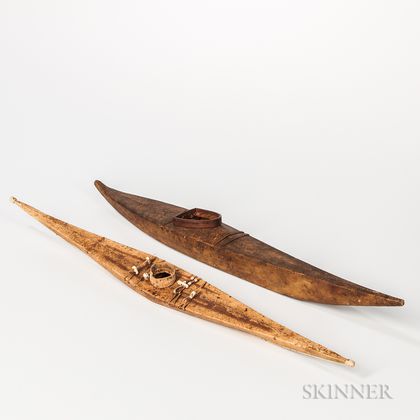 Two Eskimo Model Kayaks