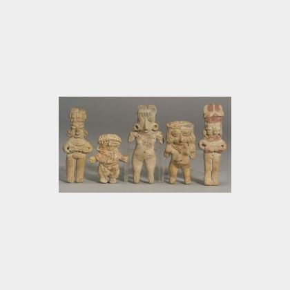 Five Pre-Columbian Pottery &#34;Pretty Ladies,&#34;