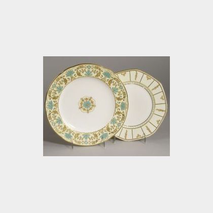 Two Sets of English Porcelain Luncheon Plates