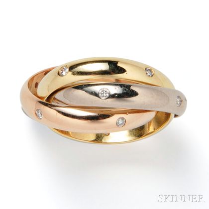 18kt Gold and Diamond "Trinity" Ring, Cartier