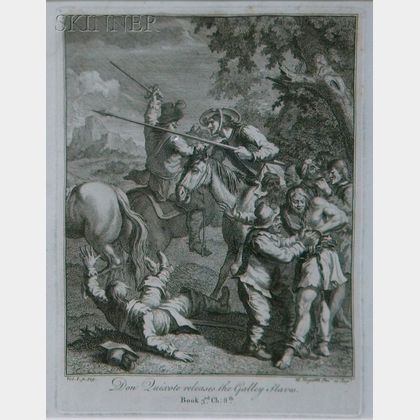 William Hogarth (British, 1697-1764) Don Quixote releases the Galley Slaves