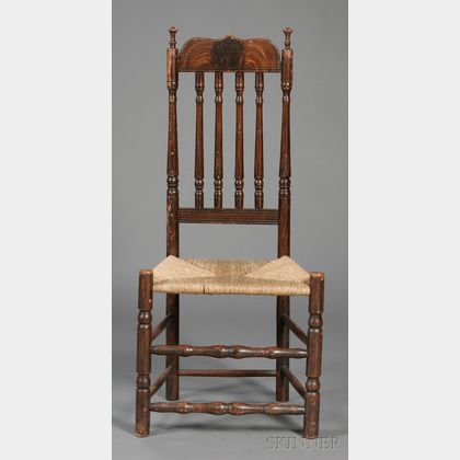 Mahogany-grained Bannister-back Side Chair