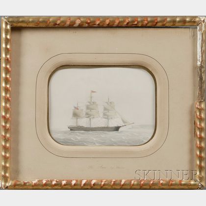 Eugene Grandin (French, 1833-1919) Ship Asia Cap'n Duncan. Entering LeHavre, France.