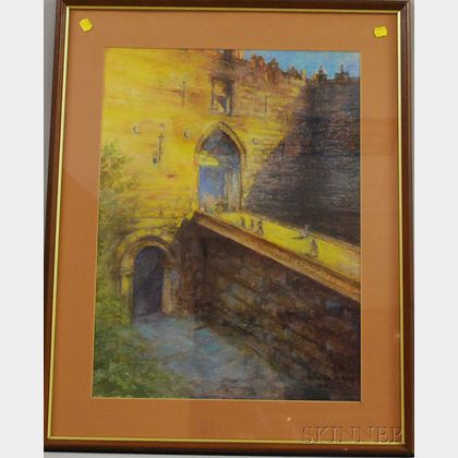 Two Framed Landscapes: Claire Murtha Henkel (American, 20th/21st Century),Hadrian's Gate