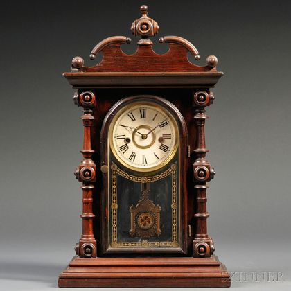 Welch Rosewood "Cary, V.P." Mantel Clock