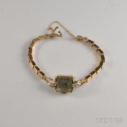 Gruen 14kt Gold and Diamond Lady's Wristwatch