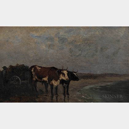 Ann Sophia Towne Darrah (American, 1819-1881) The Oxen Cart