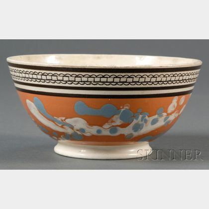 Mochaware Slip-marbled Bowl