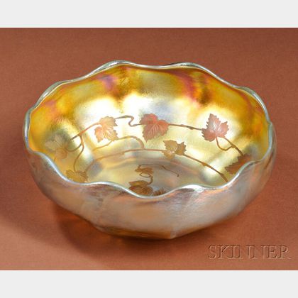 Tiffany Intaglio-cut Favrile Bowl