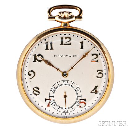 14kt Gold Open Face Pocket Watch, Tiffany & Co.