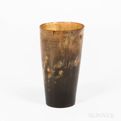Carved Horn Cup