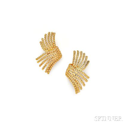 18kt Gold "V-Rope" Earrings, Schlumberger, Tiffany & Co.