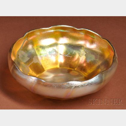 Tiffany Intaglio-cut Gold Favrile Bowl
