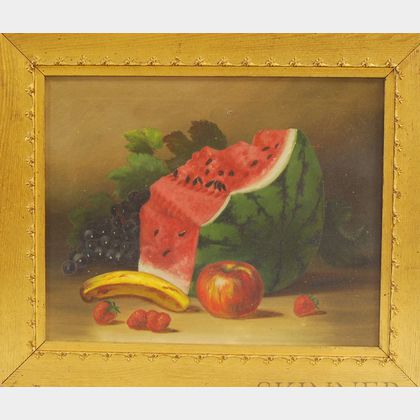 American School, 20th Century Still Life with Watermelon.