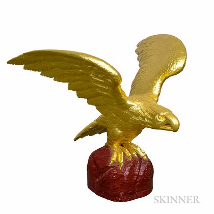 Large Carved Giltwood Spreadwing Eagle