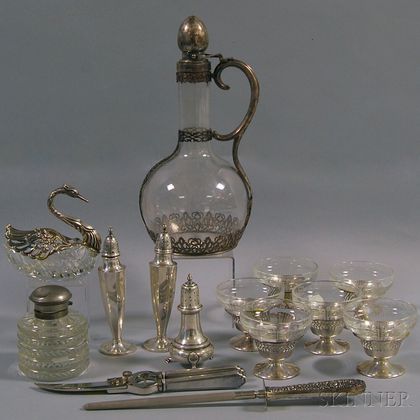 Group of Silver and Silver-mounted Tableware