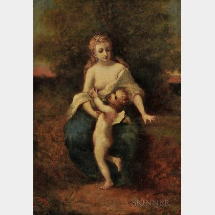 Narcisse Virgile Diaz de la Peña (French, 1808-1876) Mother and Child (possibly Venus et l'Amour )