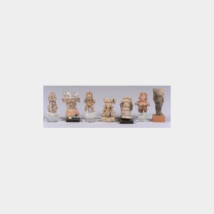 Seven Small Pre-Columbian Figures