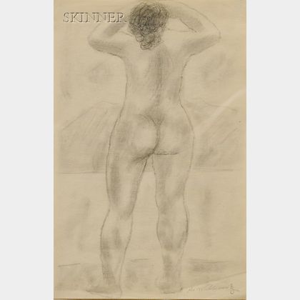 Abraham Walkowitz (American, 1878-1965) Female Nude