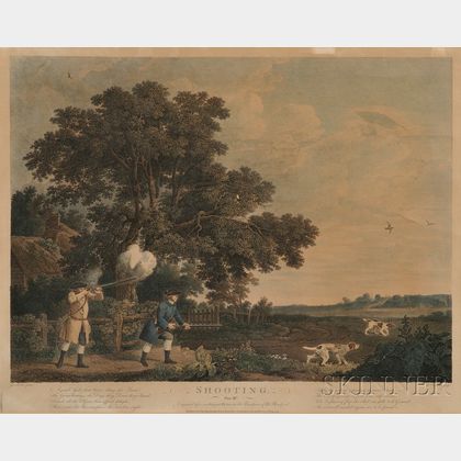 After George Stubbs (British, 1724-1806) Lot of Four Prints: Shooting