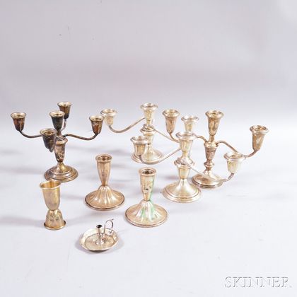 Group of Sterling Silver Lighting Devices