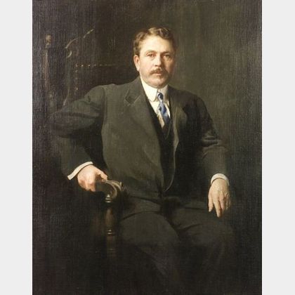 Edmund Charles Tarbell (American, 1862-1938) Portrait of George E. Belcher