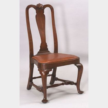 Queen Anne Walnut Carved Side Chair
