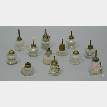 Twelve Colorless Glass Sparking Lamps