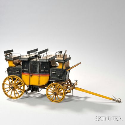Paint-decorated Stagecoach Model