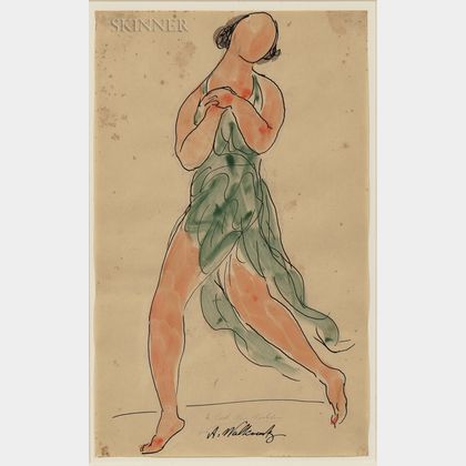 Abraham Walkowitz (American, 1878-1965) Isadora Duncan