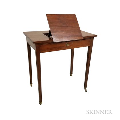 Federal Mahogany One-drawer Reading Stand
