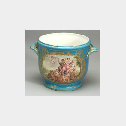 Sevres-style Porcelain Cache Pot