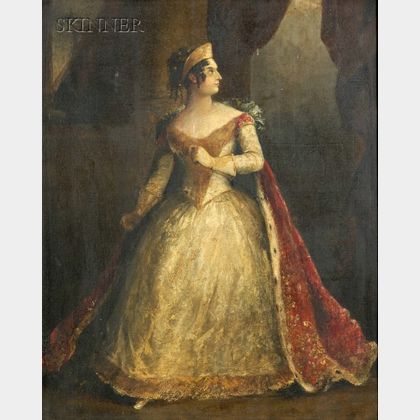 John Quidor (American, 1801-1881) Full Length Portrait of a Lady