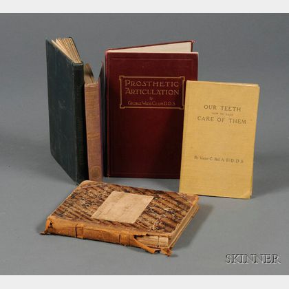 Four Dental Books and 19th Century Harvard Medical School Notes