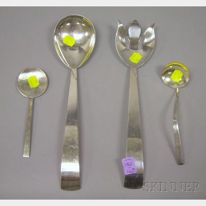 Four Sterling Silver Serving Items