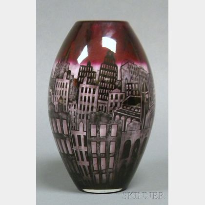 Peter Houk Art Glass Vessel