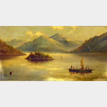 Framed 19th Century Hudson River Valley School Landscape