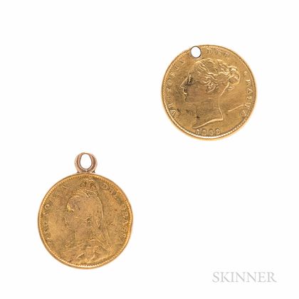 Two Victorian Gold Sovereigns