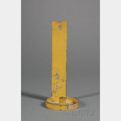 Shaker Yellow-painted Tin Sconce