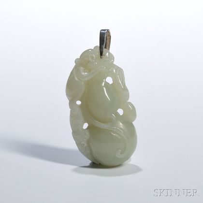 Jade Carving of a Double Gourd